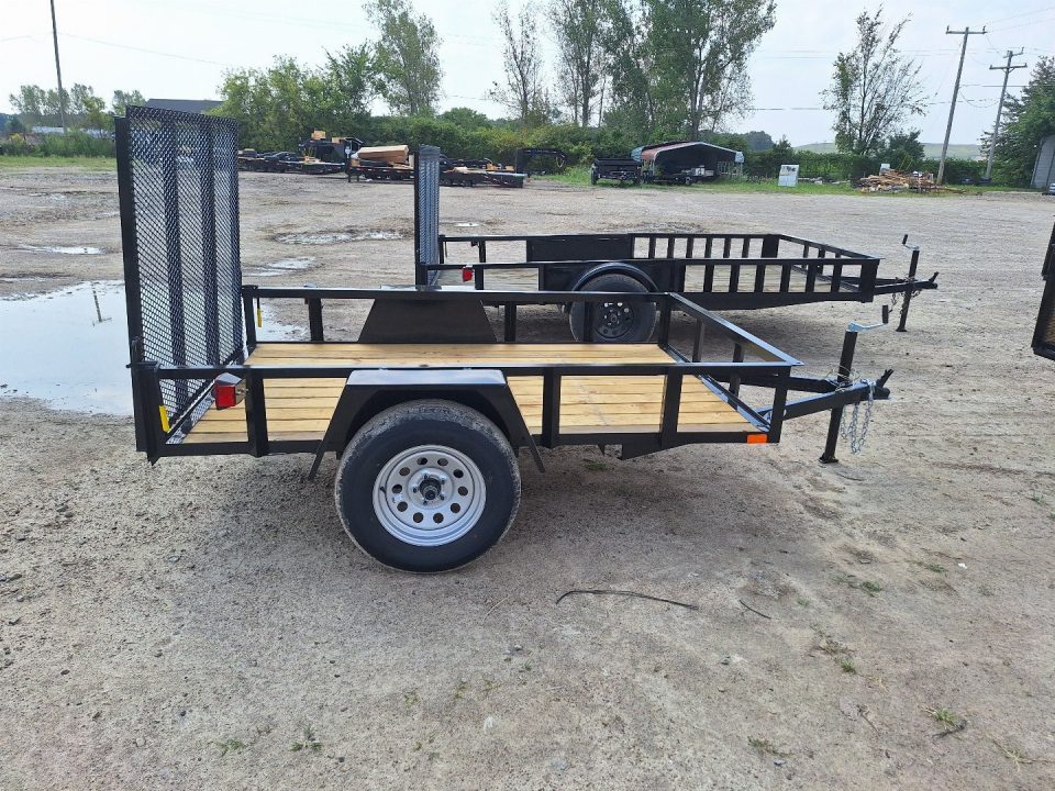 New 2025 AMO 5x8 Lowside Landscape Trailer