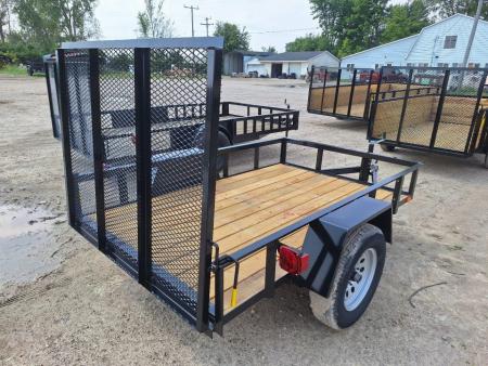 New 2025 AMO 5x8 Lowside Landscape Trailer