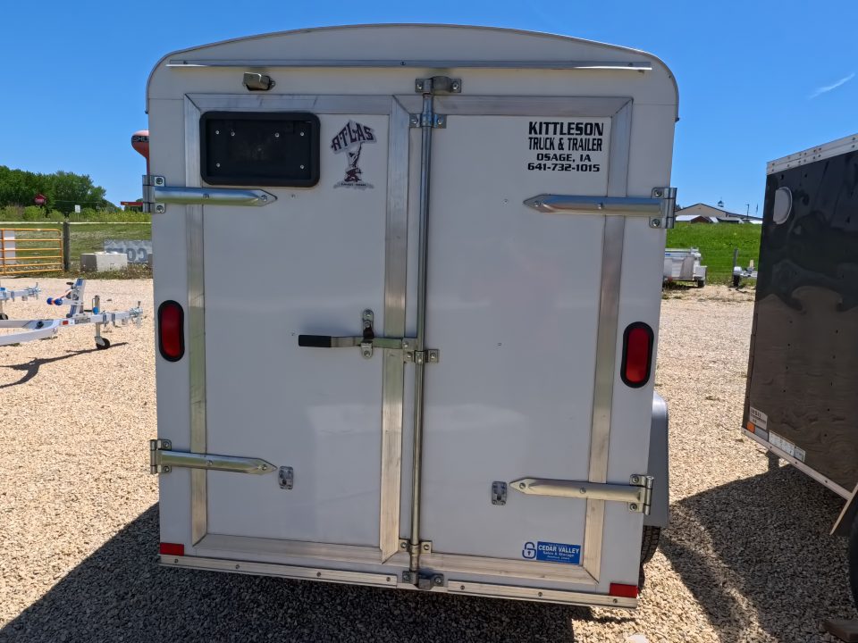 Used 2012 Atlas 5 X 8 Enclosed Cargo with Barn Doors and 2,990 lb. GVWR