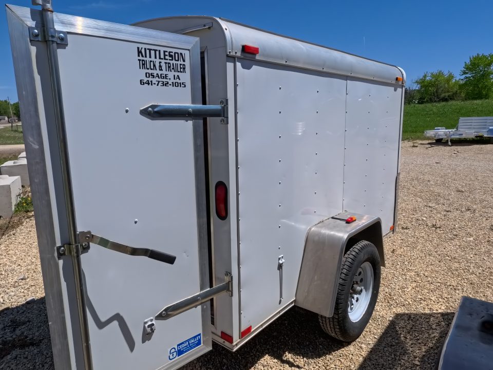 Used 2012 Atlas 5 X 8 Enclosed Cargo with Barn Doors and 2,990 lb. GVWR