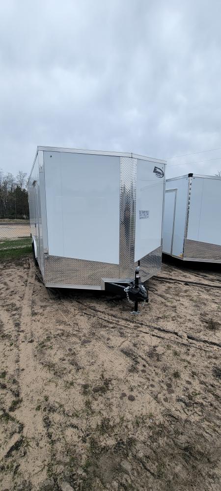 New 2026 Formula Trailers 8.5X18 WHITE 7K W/RAMP Cargo / Enclosed Trailer