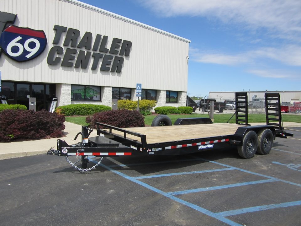 New 2026 Sure-Trac 7 x 20 (18+2) ST-ET8220-140 Equipment Trailer 14K / Spare Tire / Tool Box