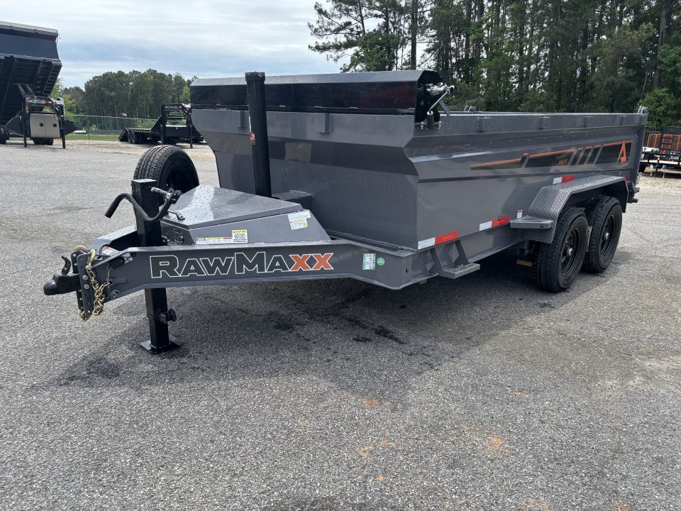 New 2026 RawMaxx GDX KNIGHT 83X14 HIGH SIDE TELESCOPIC CYLINDER 14K GVWR Dump Trailer