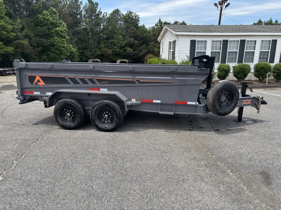 New 2026 RawMaxx GDX KNIGHT 83X14 HIGH SIDE TELESCOPIC CYLINDER 14K GVWR Dump Trailer