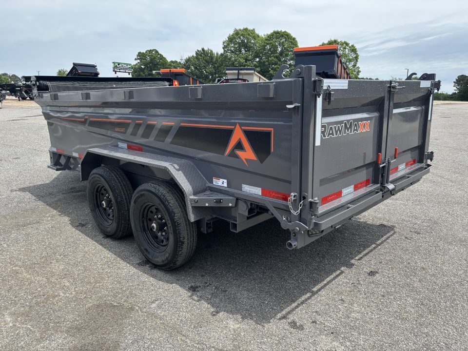 New 2026 RawMaxx GDX KNIGHT 83X14 HIGH SIDE TELESCOPIC CYLINDER 14K GVWR Dump Trailer