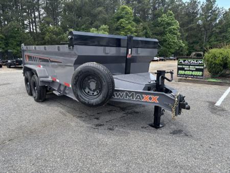 New 2026 RawMaxx GDX KNIGHT 83X14 HIGH SIDE TELESCOPIC CYLINDER 14K GVWR Dump Trailer