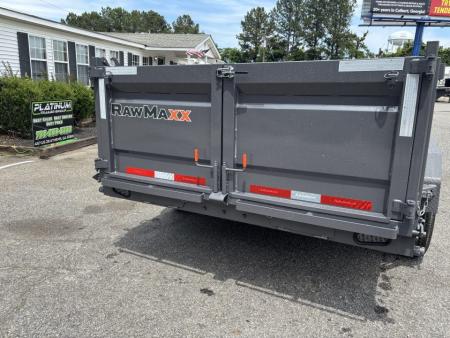New 2026 RawMaxx GDX KNIGHT 83X14 HIGH SIDE TELESCOPIC CYLINDER 14K GVWR Dump Trailer