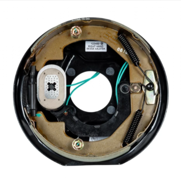 New 2025 NTI 10'' x 2.25'' RH Electric Brake Assembly, 4-Bolt: 3500# axle (Retail Box)