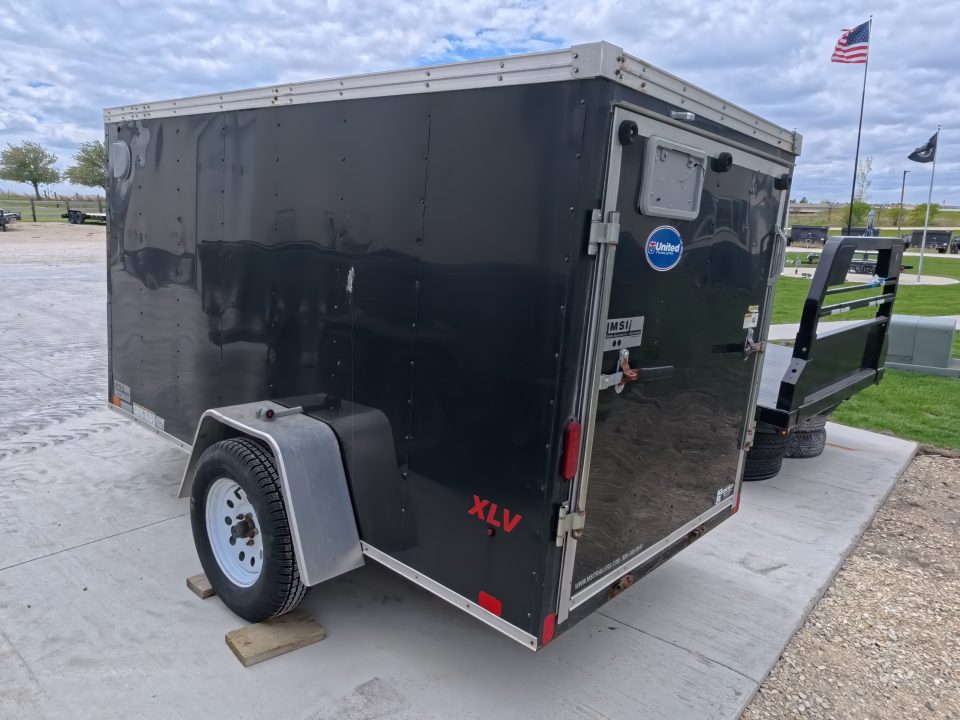 Used 2016 United Trailers 5 x 10 x 5 Cargo / Enclosed Trailer "Poor Man's Ice Castle" with 4 Floor Fishing Holes and New Tires