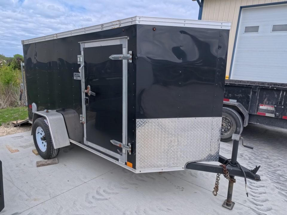 Used 2016 United Trailers 5 x 10 x 5 Cargo / Enclosed Trailer "Poor Man's Ice Castle" with 4 Floor Fishing Holes and New Tires