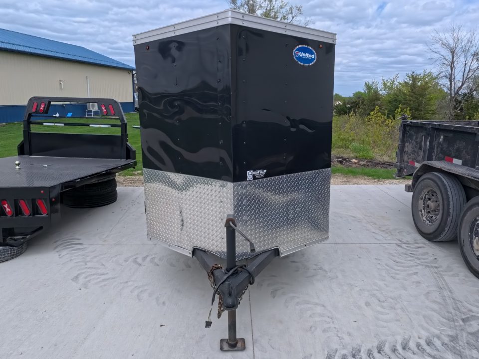 Used 2016 United Trailers 5 x 10 x 5 Cargo / Enclosed Trailer "Poor Man's Ice Castle" with 4 Floor Fishing Holes and New Tires