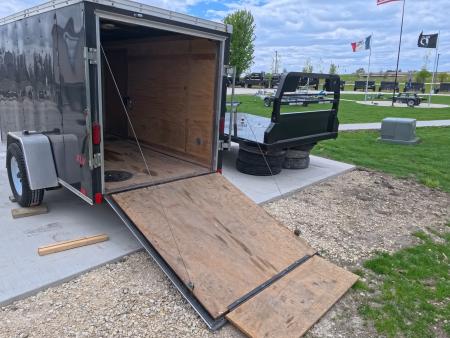 Used 2016 United Trailers 5 x 10 x 5 Cargo / Enclosed Trailer "Poor Man's Ice Castle" with 4 Floor Fishing Holes and New Tires