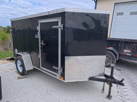 Used 2016 United Trailers 5 x 10 x 5 Cargo / Enclosed Trailer "Poor Man's Ice Castle" with 4 Floor Fishing Holes and New Tires