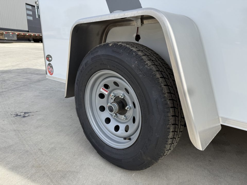 New NEW 2026 AERO 6x10 +2 V WHITE Interior QUALITY Enclosed Rear Ramp Cargo Trailer