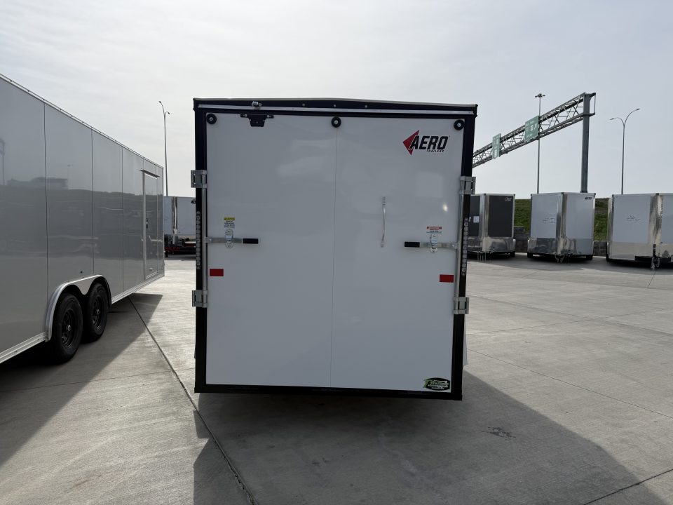 New NEW 2026 AERO 6x10 +2 V WHITE Interior QUALITY Enclosed Rear Ramp Cargo Trailer