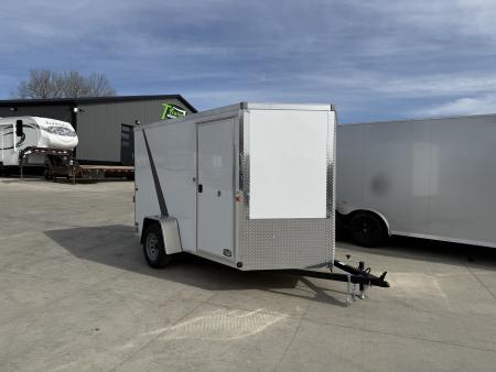 New NEW 2026 AERO 6x10 +2 V WHITE Interior QUALITY Enclosed Rear Ramp Cargo Trailer