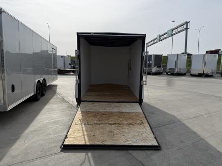New NEW 2026 AERO 6x10 +2 V WHITE Interior QUALITY Enclosed Rear Ramp Cargo Trailer