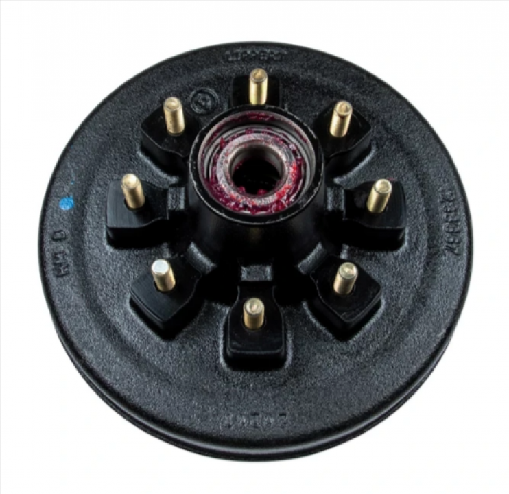 New 2025 NTI 12" Brake Hub Assembly 8-6.5 BC; 1/2" stud; 7000# (Retail Box)