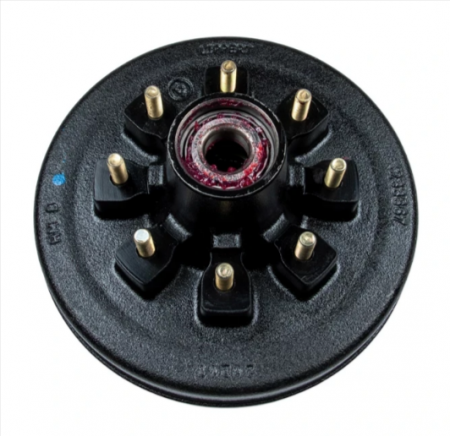 New 2025 NTI 12  Brake Hub Assembly 8-6.5 BC; 1/2  stud; 7000# (Retail Box)