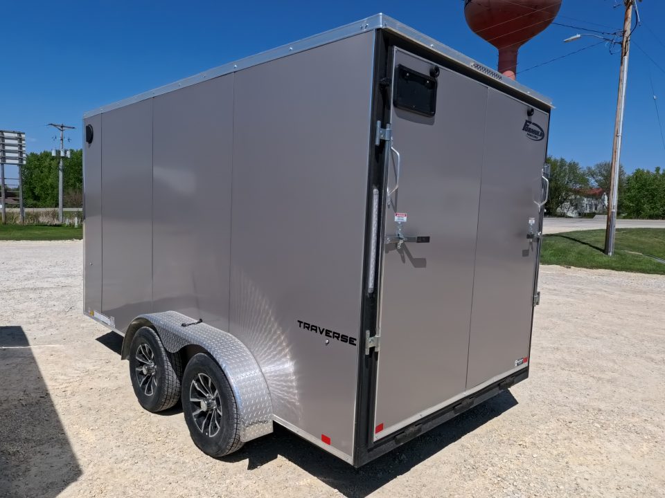 New 2026 Formula Trailers 7 x 14 x 7 Traverse Flat Top V-Nose Cargo / Enclosed Trailer with 7K Set Back Jack, 7K GVWR