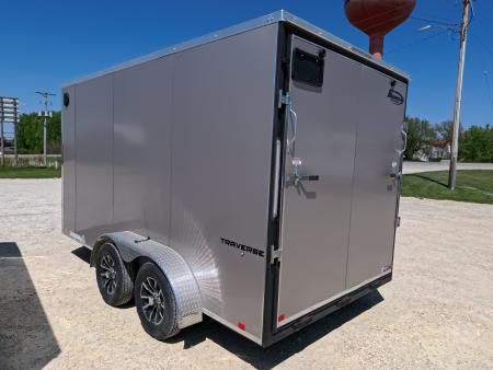 New 2026 Formula Trailers 7 x 14 x 7 Traverse Flat Top V-Nose Cargo / Enclosed Trailer with 7K Set Back Jack, 7K GVWR