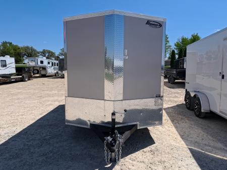 New 2026 Formula Trailers 7 x 14 x 7 Traverse Flat Top V-Nose Cargo / Enclosed Trailer with 7K Set Back Jack, 7K GVWR