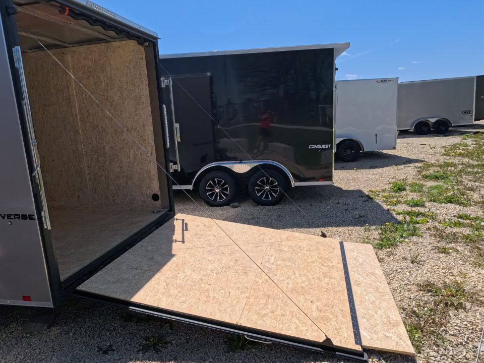New 2026 Formula Trailers 7 x 14 x 7 Traverse Flat Top V-Nose Cargo / Enclosed Trailer with 7K Set Back Jack, 7K GVWR