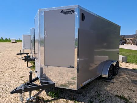 New 2026 Formula Trailers 7 x 14 x 7 Traverse Flat Top V-Nose Cargo / Enclosed Trailer with 7K Set Back Jack, 7K GVWR