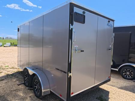 New 2026 Formula Trailers 7 x 14 x 7 Traverse Flat Top V-Nose Cargo / Enclosed Trailer with 7K Set Back Jack, 7K GVWR