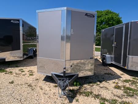 New 2026 Formula Trailers 7 x 14 x 7 Traverse Flat Top V-Nose Cargo / Enclosed Trailer with 7K Set Back Jack, 7K GVWR
