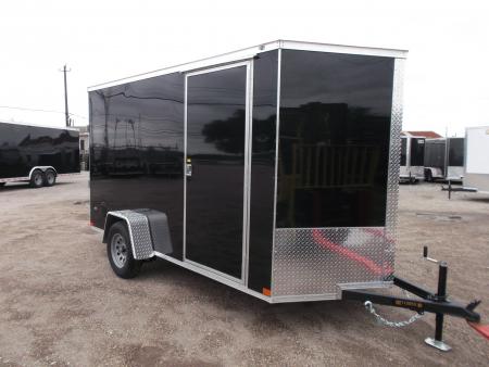New 2026 Covered Wagon Trailers 6x12 Cargo / Enclosed Trailer / Extra Wide Ramp / 36  RV Side Door / 6'6  Interior / Bed Lined Tongue and Frame / (4) D-Rings / .080 Black Poly Core
