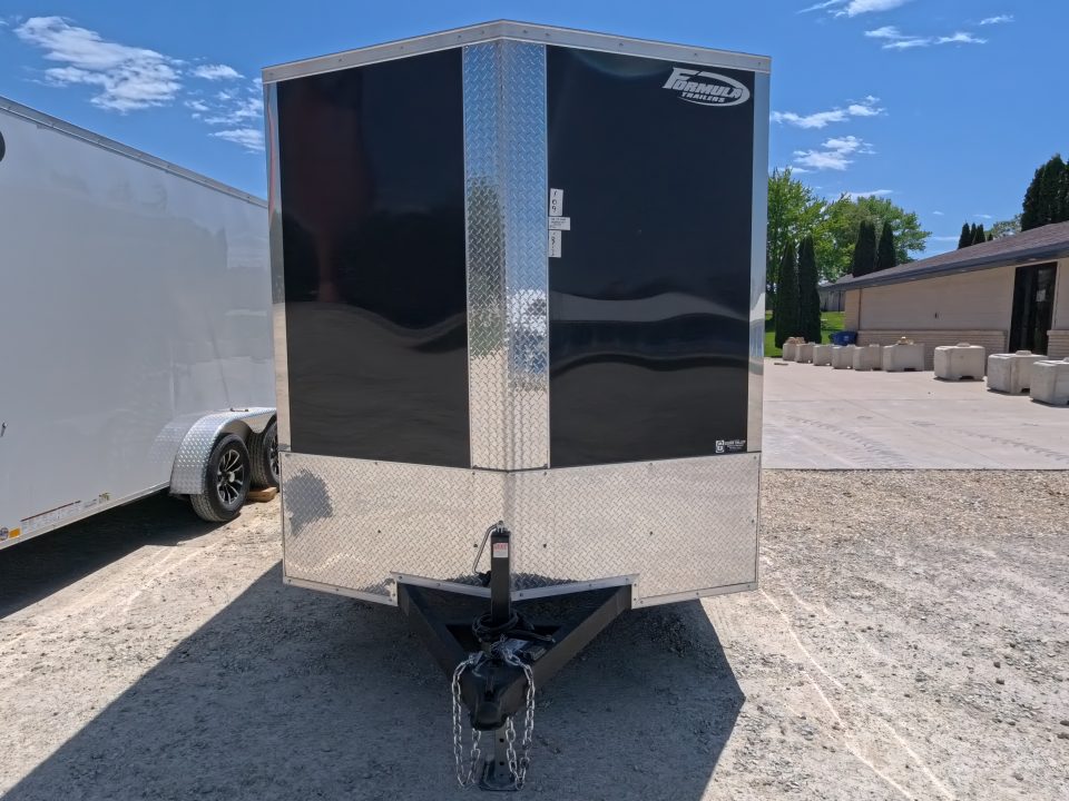 New 2026 Formula Trailers 7 x 14 x 7 Traverse Flat Top V-Nose Cargo / Enclosed Trailer with 7K Set Back Jack, 7K GVWR