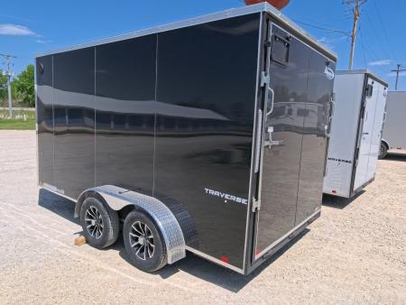 New 2026 Formula Trailers 7 x 14 x 7 Traverse Flat Top V-Nose Cargo / Enclosed Trailer with 7K Set Back Jack, 7K GVWR