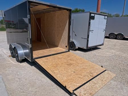 New 2026 Formula Trailers 7 x 14 x 7 Traverse Flat Top V-Nose Cargo / Enclosed Trailer with 7K Set Back Jack, 7K GVWR