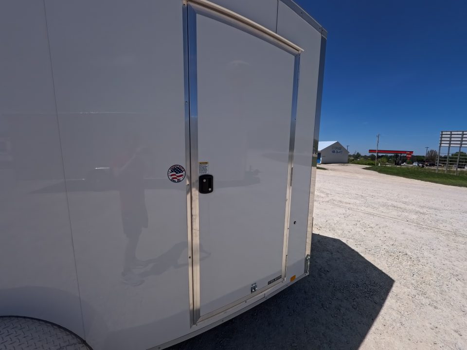 New 2026 Formula Trailers 7 x 14 x 7 Traverse Flat Top V-Nose Cargo / Enclosed Trailer with 7K Set Back Jack, 7K GVWR, Ramp Extension