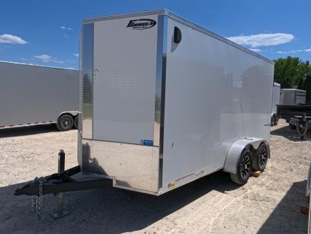 New 2026 Formula Trailers 7 x 14 x 7 Traverse Flat Top V-Nose Cargo / Enclosed Trailer with 7K Set Back Jack, 7K GVWR, Ramp Extension