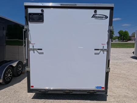 New 2026 Formula Trailers 7 x 14 x 7 Traverse Flat Top V-Nose Cargo / Enclosed Trailer with 7K Set Back Jack, 7K GVWR, Ramp Extension