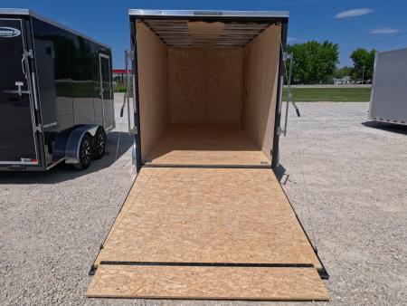New 2026 Formula Trailers 7 x 14 x 7 Traverse Flat Top V-Nose Cargo / Enclosed Trailer with 7K Set Back Jack, 7K GVWR, Ramp Extension