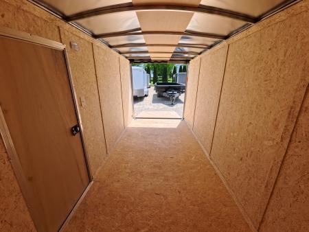 New 2026 Formula Trailers 7 x 14 x 7 Traverse Flat Top V-Nose Cargo / Enclosed Trailer with 7K Set Back Jack, 7K GVWR, Ramp Extension