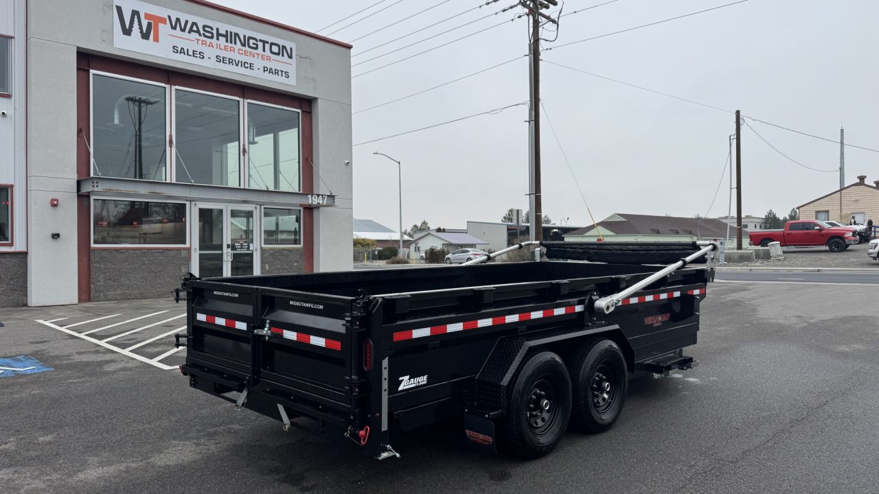 New 2025 Midsota 82 x 16 Versa Dump 15.4K BP Scissor Dump Trailer