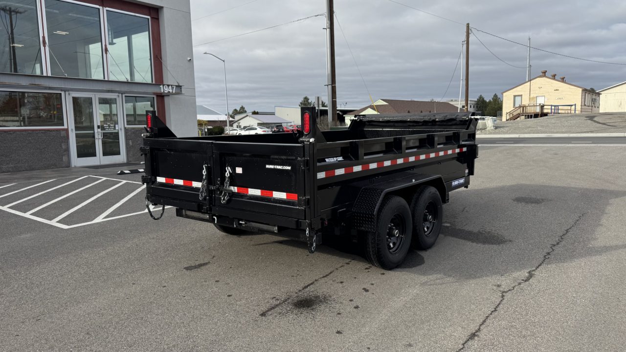 New 2026 Sure-Trac 82 IN x 14 HD Low Profile Dump 14k Scissor Dump Trailer