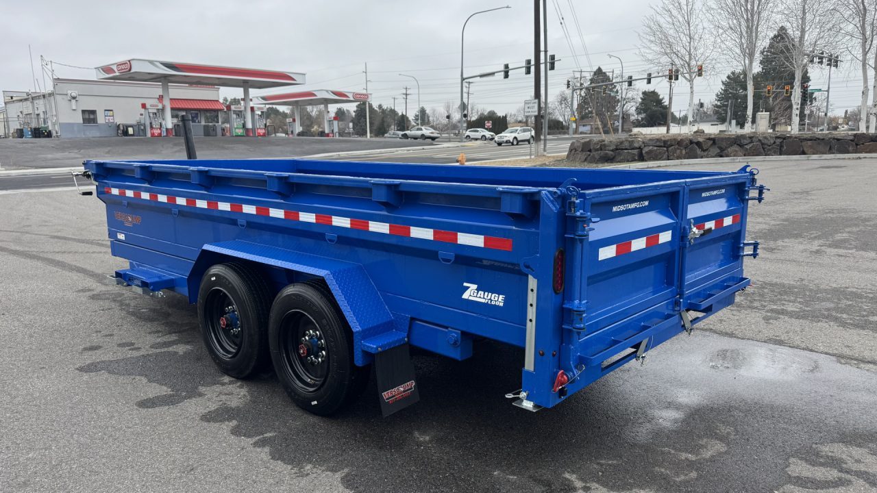 New 2025 Midsota 7 x 16 Versa Dump 17.6K BP Telescopic Dump Trailer