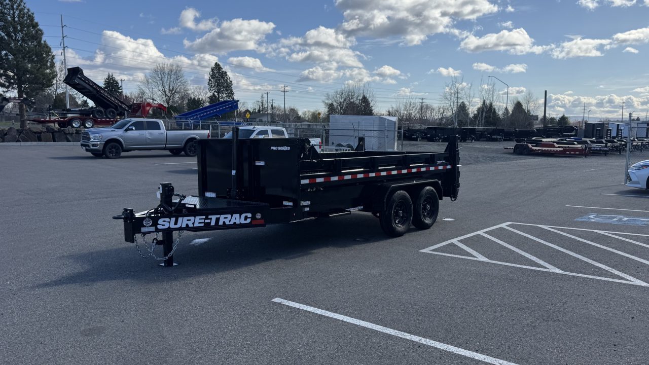 New 2026 Sure-Trac 7 X 14 Pro Series Telescopic 15.4k Dump Trailer