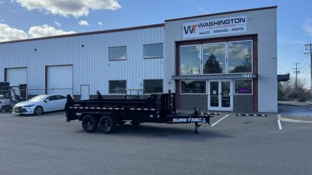 New 2026 Sure-Trac 7 X 14 Pro Series Telescopic 15.4k Dump Trailer