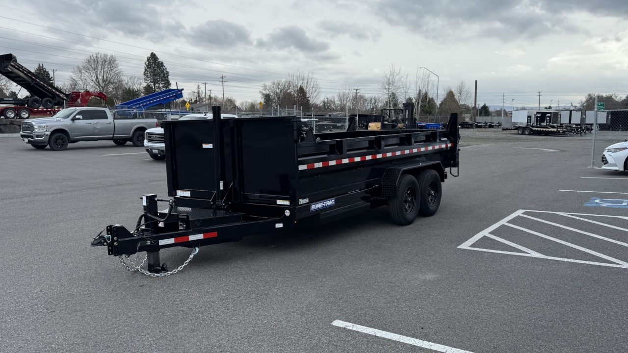 New 2025 Sure-Trac 7 x 16 HD Low Pro 14k Telescopic Dump Trailer