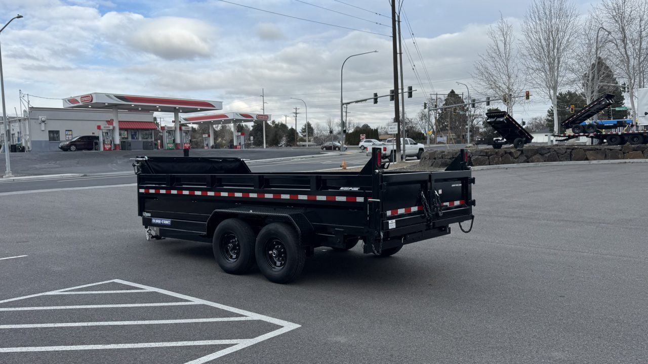 New 2025 Sure-Trac 7 x 16 HD Low Pro 14k Telescopic Dump Trailer