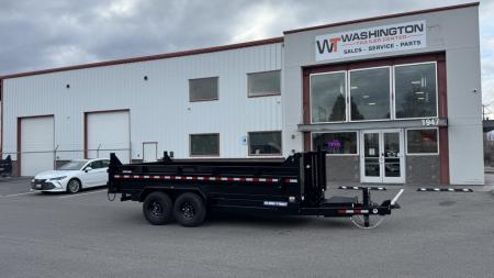 New 2025 Sure-Trac 7 x 16 HD Low Pro 14k Telescopic Dump Trailer