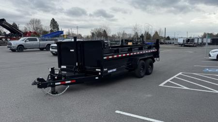 New 2025 Sure-Trac 7 x 16 HD Low Pro 14k Telescopic Dump Trailer