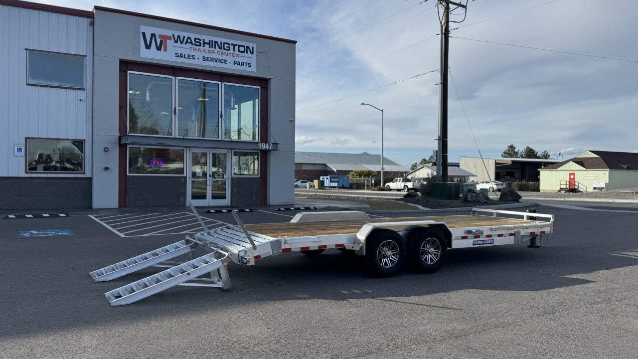 New 2026 Sure-Trac 7 x 22 (20+2) Aluminum Equipment Trailer 14K GVWR