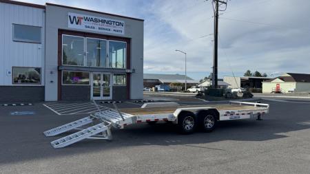 New 2026 Sure-Trac 7 x 22 (20+2) Aluminum Equipment Trailer 14K GVWR